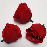 Головы цветов Розы искусственные Красные, диаметр 5 см