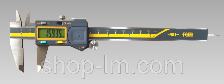 Штангенциркуль електронний KM-DSA-150 з бігунком (0~150mm),0.005 мм , ±0.02 mm IP54
