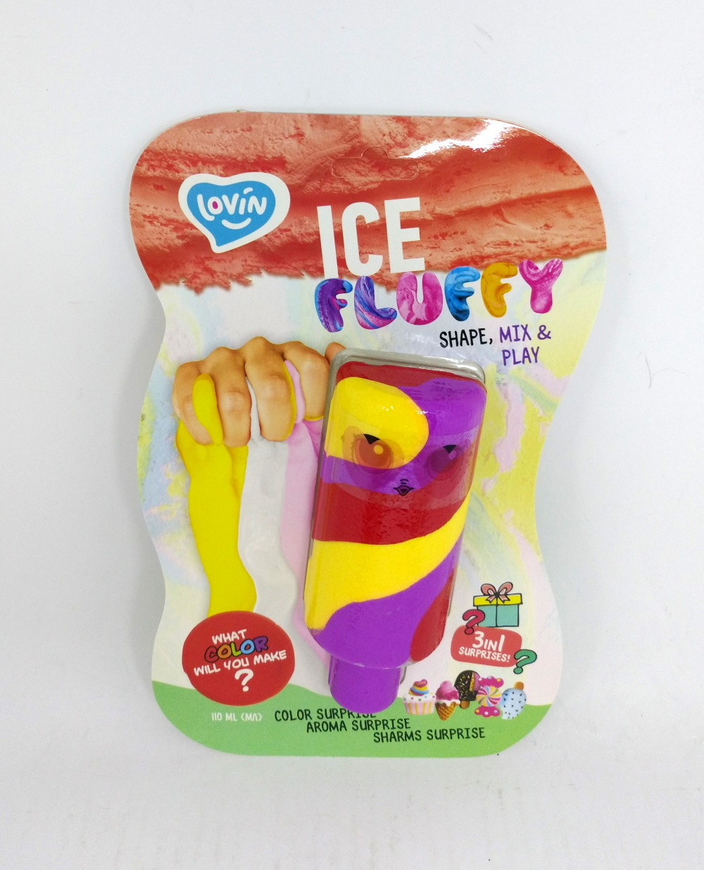 Лізун-антистрес TM Lovin Ice Fluffy ескімо 110 мл, на планш. 25*14см