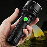 Яскравий ручний ліхтар 1600LM USB (як XHP50, XHP90, Police, Boruit, Trlife, Bailong) Без батареї, фото 2