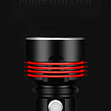 Яскравий ручний ліхтар 1600LM USB (як XHP50, XHP90, Police, Boruit, Trlife, Bailong) Без батареї, фото 6