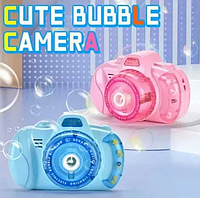 Детский музыкальный фотоаппарат для мыльных пузырей, генератор Bubble Camera на подарок