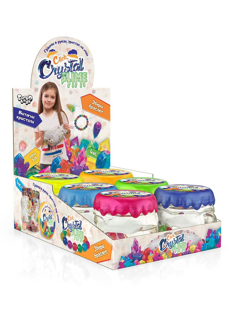 Слайм лизун "Rainbow Fluffy Slime", українська, в банці 9*8см (6шт)