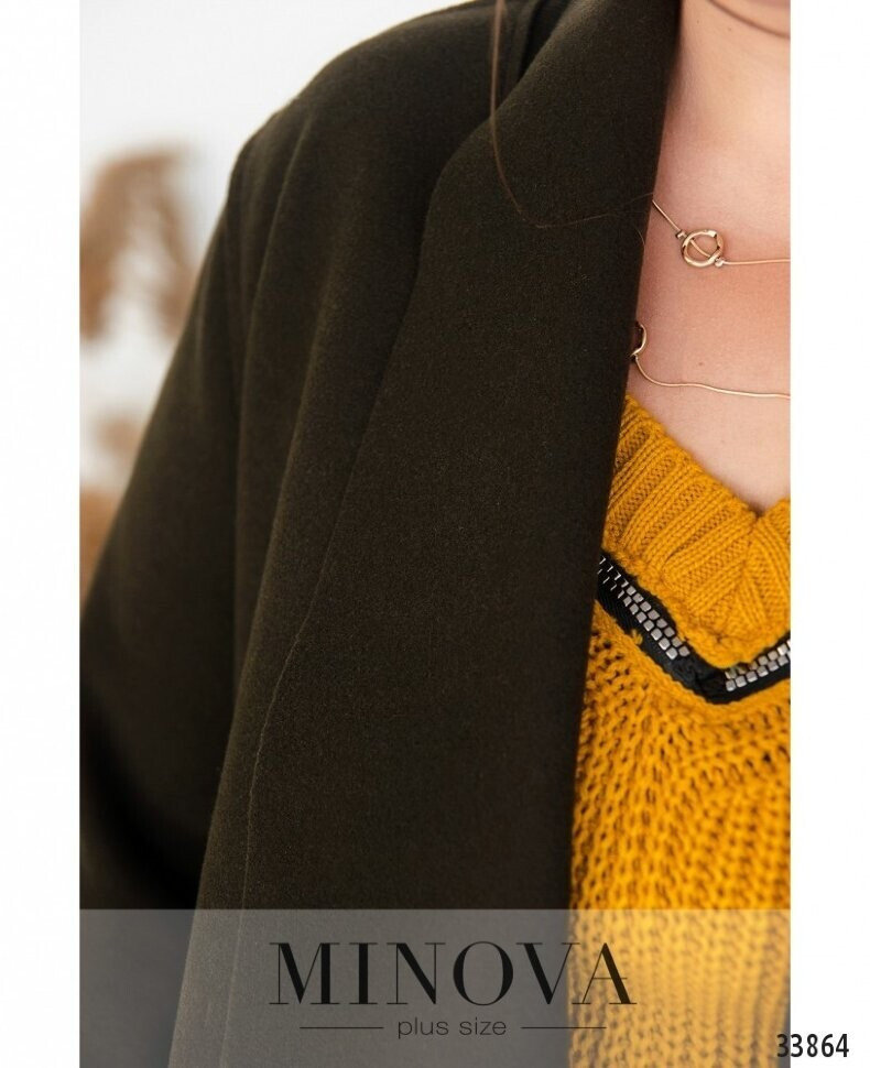 Модное женское пальто Ткань Кашемир 50, 52, 54, 56 размер 50 - фото 4 - id-p1570481014