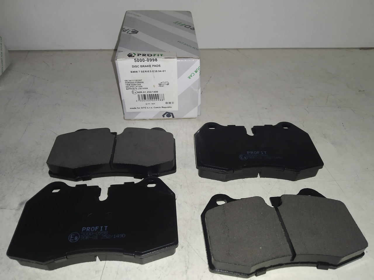 PROFIT Колодки гальмівні передні BMW 7 (E38)/8 (E31) 01.1996-, фото 1