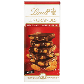 Шоколад Lindt Les Grandes Almond & Salt Dark Chocolate 150g