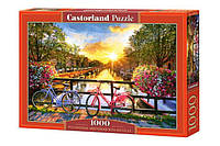 Настольная игра Castorland puzzle Пазл Живописный Амстердам с велосипедами, 1000 эл. (C-104536)