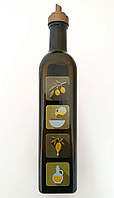 Оливковая бутылка 500 мл стеклянная с пластиковым дозатором для масла Everglass 1400-D1