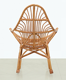 Крісло-гойдалка плетене Нео Cruzo 106х100х77 см з ротанга з м'якою подушечкою, фото 5