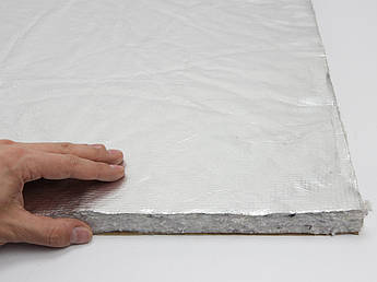 Шумоізоляція для авто повстяна фольгована VOF-16K, вологостійка, самоклейка, 100×100см товщина 16мм