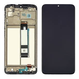Дисплей (lcd екран) для Xiaomi Redmi 9T/ Poco M3 з чорним тачскріном і корпусних рамкою, фото 2