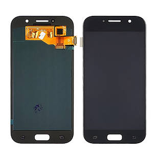 Дисплей (lcd екран) для Samsung A520 Galaxy A5 (2017) з чорним тачскріном OLED, фото 2