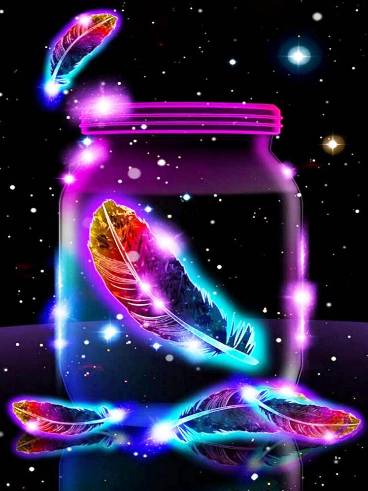 Діамантова мозаїка Пір'я чудо птахи My-Art TN1086 (30 x 40 см) на підрамнику, фото 1