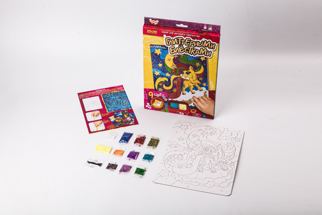 Розмальовка глітером, міні, кор. 29*21*1см (10 шт.), фото 1