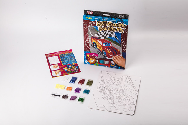 Розмальовка глітером, міні, кор. 29*21*1см (10 шт.), фото 1