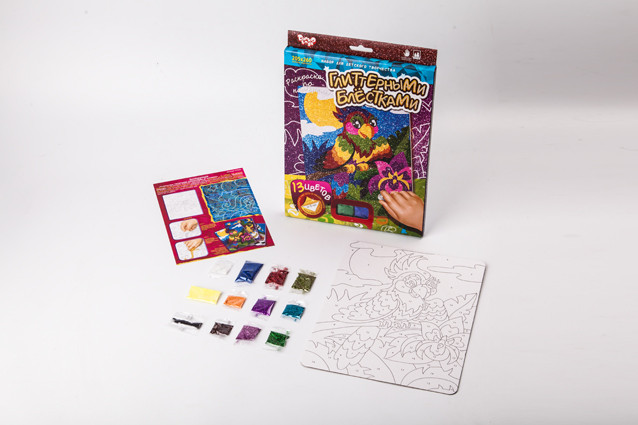 Розмальовка глітером, міні, кор. 29*21*1см (10 шт.), фото 1