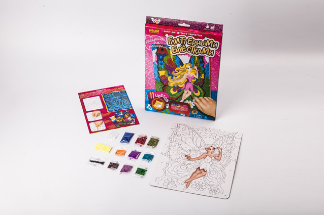 Розмальовка глітером, міні, кор. 29*21*1см (10 шт.), фото 1