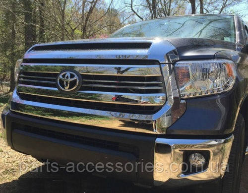 Toyota Tundra 2014-2017 Решітка радіатора та в капот повністю хромова Нова Оригінал, фото 1