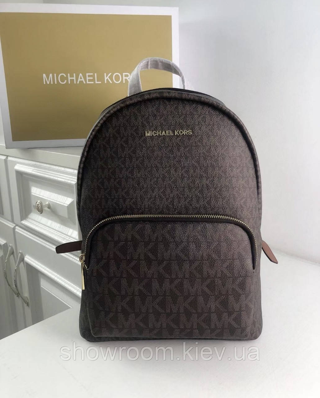 Жіночий шкіряний рюкзак Michael Kors 2021 brown Lux