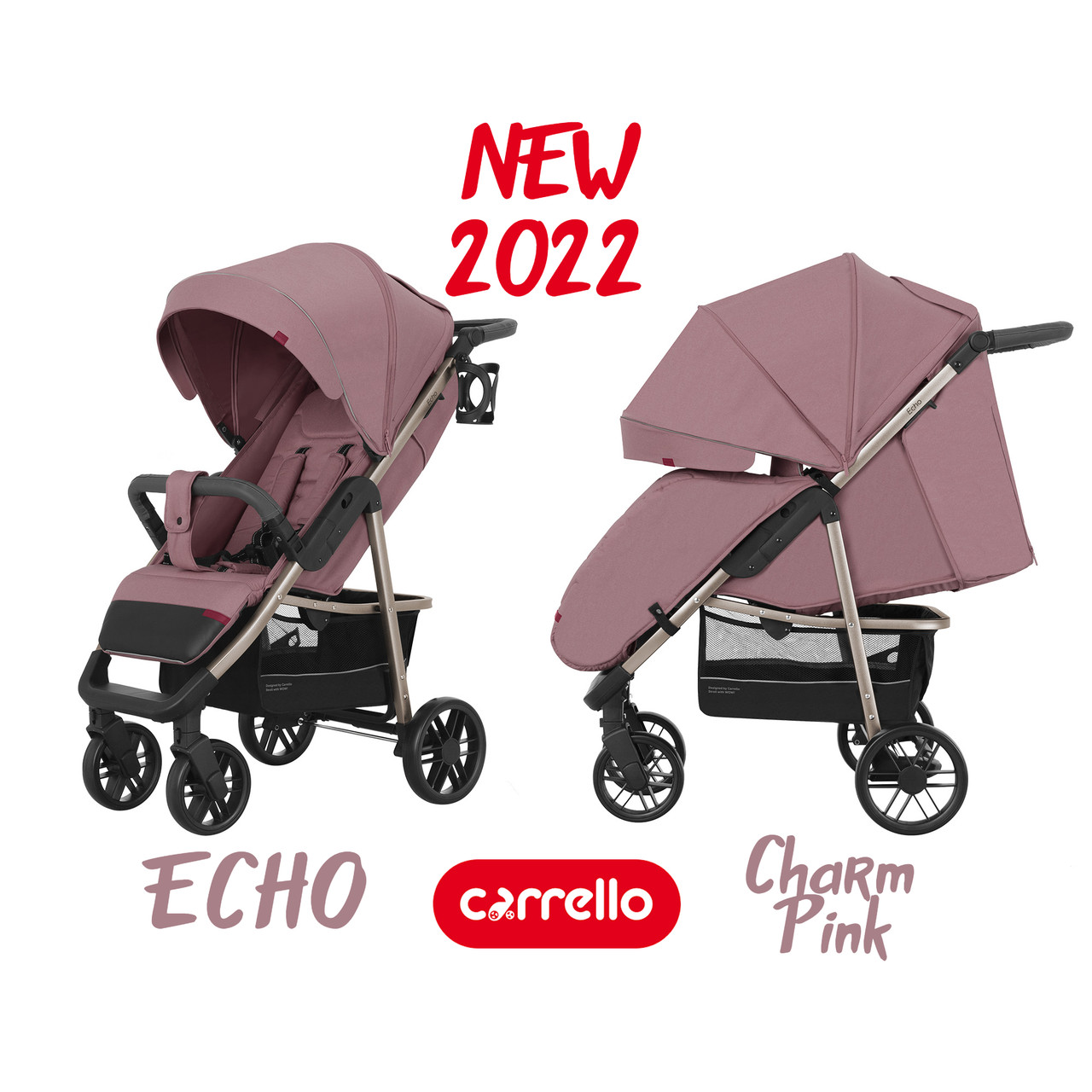 CARRELLO ECHO CRL-8508 прогулянкова коляска Charm Pink