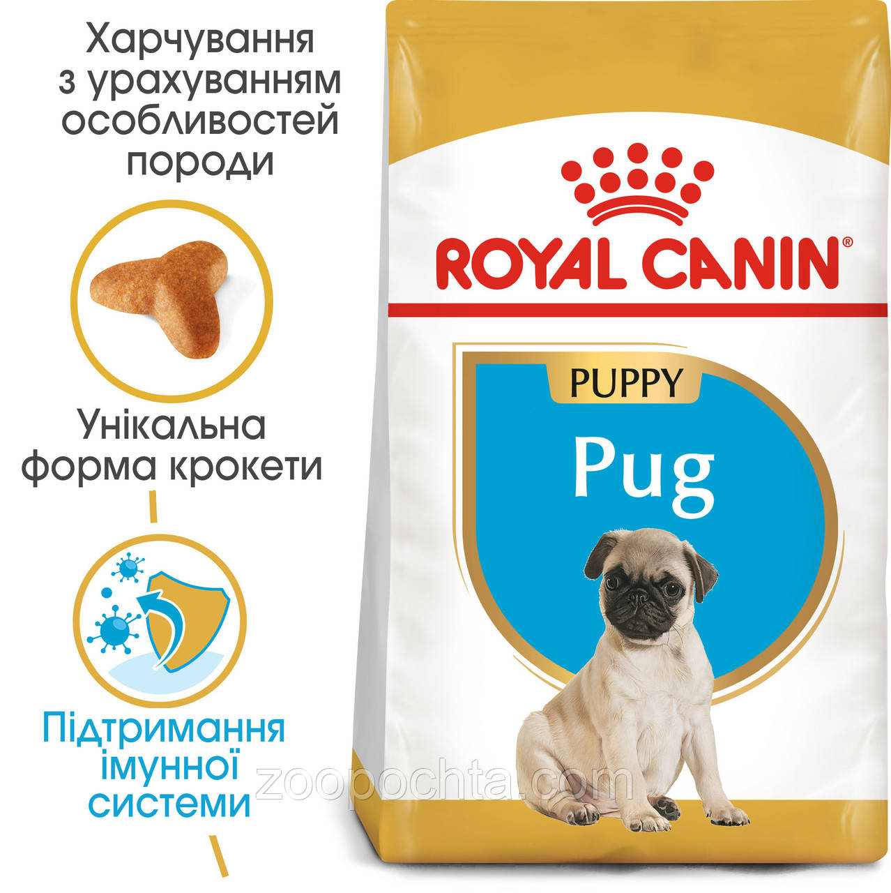 Сухий корм Royal Canin Pug Puppy (Роял Канин Паг Папи) для цуценят, 1,5 КГ, фото 1