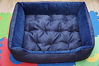 Мягкое место лежанка (50*40см, молнии в бортик) кровать для кошки кота собаки из качественной мебельной ткани
