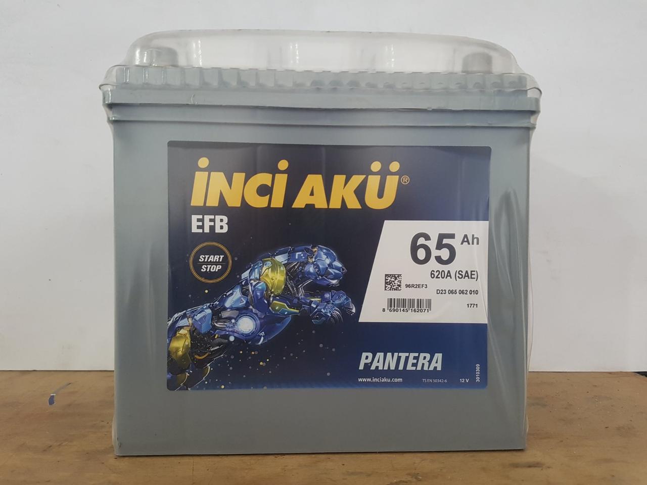 Акумулятор Inci Aku Nanogold Start-Stop EFB 65Ah/640A R+ Asia Автомобільний D23 065 062 013 АКБ Туреччина НДС