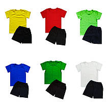 Комплект для дитячого садка (футболка-бавовна та чорні шорти-інтерлок) 36(134\140)