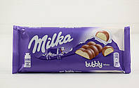 Шоколад молочный с белым пористым шоколадом Milka Bubbly White 95г (Швейцария)