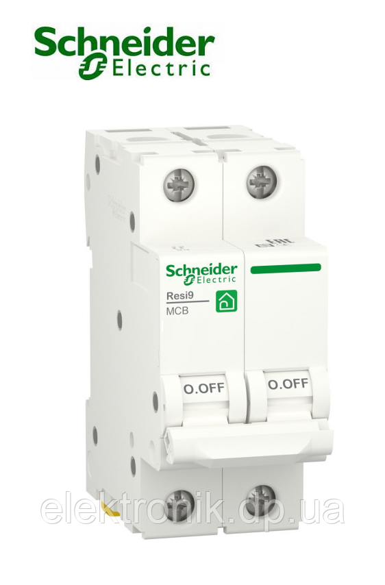 Автоматичний вимикач 2P 25А C Schneider-Electric RESI9 6 кА R9F12225