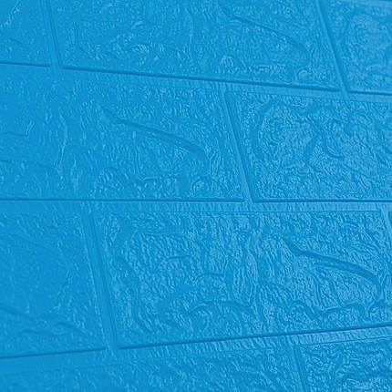 3Д панель під цеглу самоклеюча 700х770х3мм шпалери 3D самоклейка Синій, фото 1