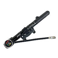 Насос для велосипеда з манометром алюмінієвий AV/FV