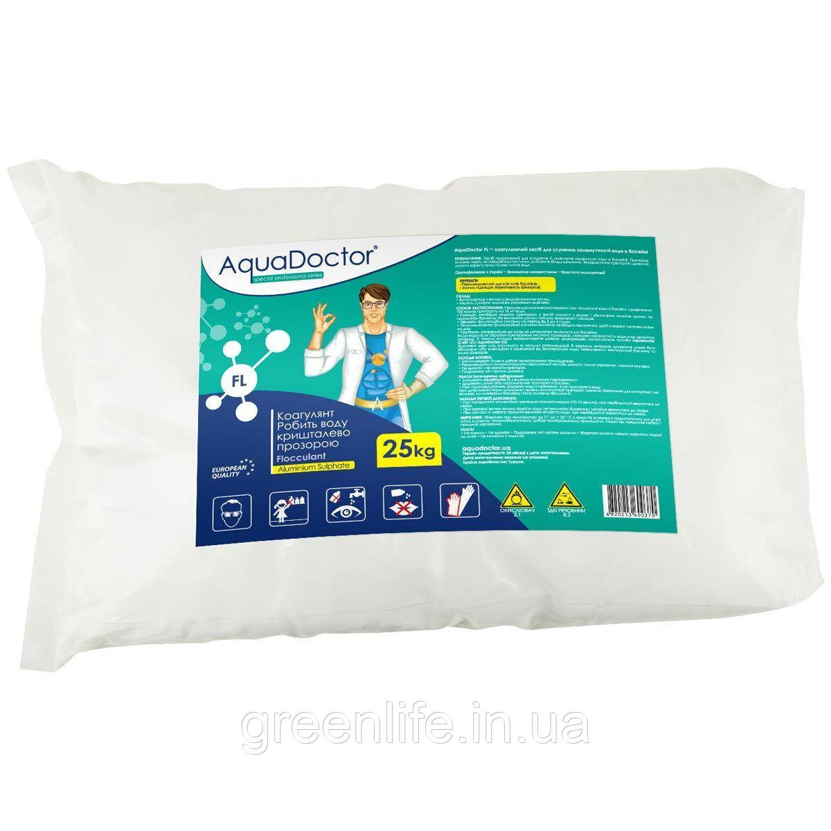 Засіб для освітлення води (флок) Aquadoctor FL у гранулах (25 кг), Аквадоктор.