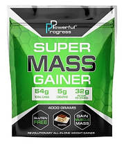 Високовуглеводний гейнер для набору ваги Powerful Progress Super Mass Gainer 4 кг, фото 4