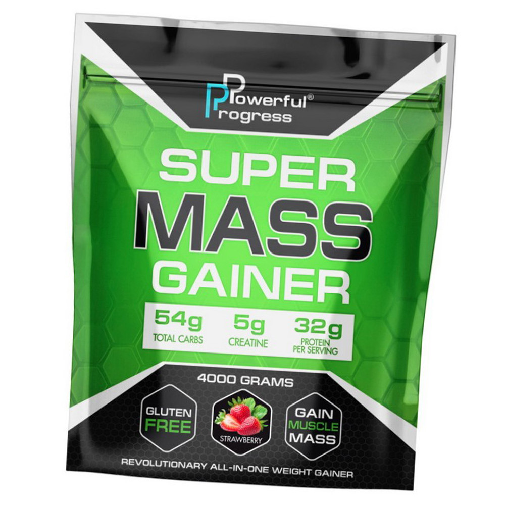 Високовуглеводний гейнер для набору ваги Powerful Progress Super Mass Gainer 4 кг