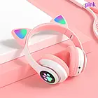 Бездротові навушники з котячими вушками Cat VZV-23M Рожевий / Навушники з підсвічуванням та мікрофоном, фото 2