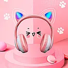 Бездротові навушники з котячими вушками Cat VZV-23M Рожевий / Навушники з підсвічуванням та мікрофоном, фото 4