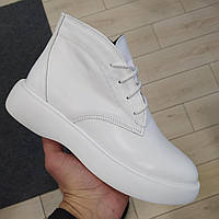 Черевики жіночі шкіряні білі /22073/ 36р