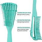 Гребінець професійний silicone comb афро-американський для всіх типів волосся, фото 4