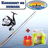 Комплект ультралайт на хижака Fishing ROI , спінінг карбоновий Spinfisher  2-8g 2.40 m, котушка Veris 3000