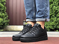 Мужские демисезонные кроссовки черные Nike Air Force только 44 размер,айр форс
