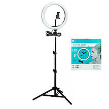 Світлодіодна кільцева лампа Ring Fill Light QX-300 30 см + штатив 2м Набір блогера, фото 6
