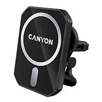 Универсальный автодержатель Canyon Magnetic car holder and wireless charger, C-15-01, 15W (CNE-CCA15B01)