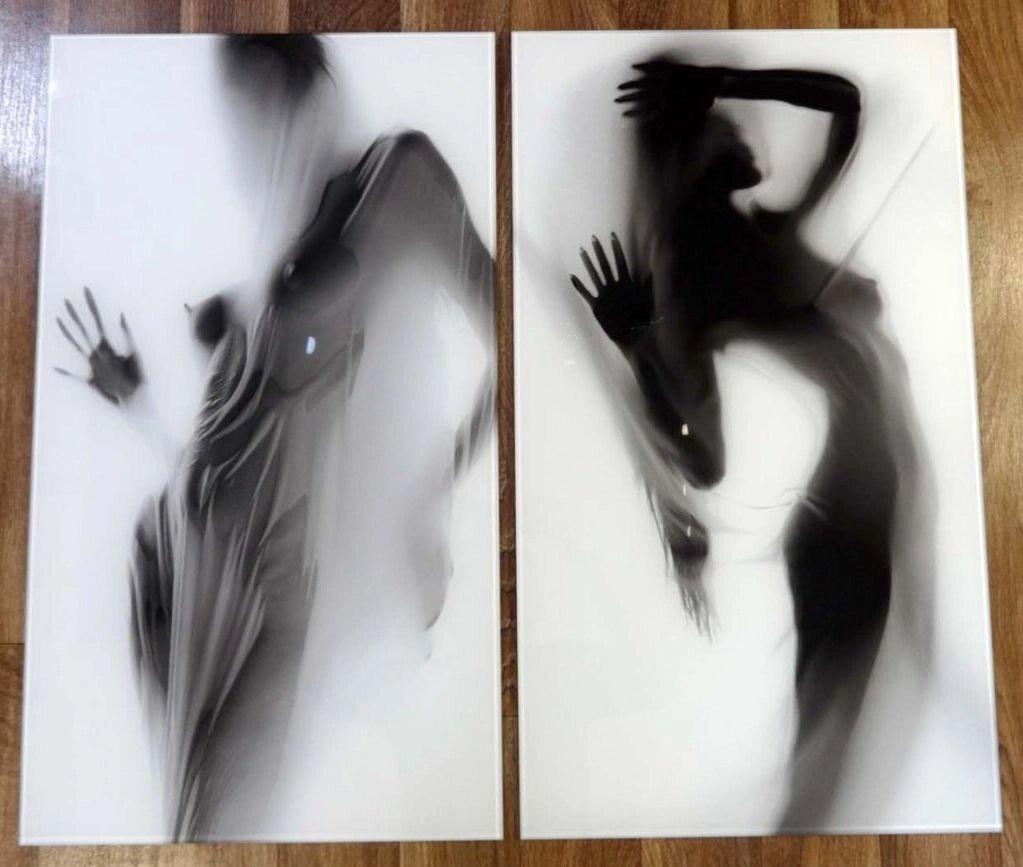 Постер / Модульна картина на склі Силуети дівчат, фото 1