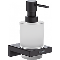 Дозатор для жидкого мыла HANSGROHE ADDSTORIS 41745670 настенный на 200мл стеклянный черный