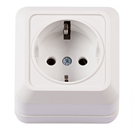 Розетка LUXEL Опера з/до накладна 2004 білий