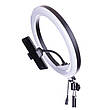 Світлодіодна кільцева лампа Ring Fill Light QX-300 30 см + штатив 2м Набір блогера, фото 3