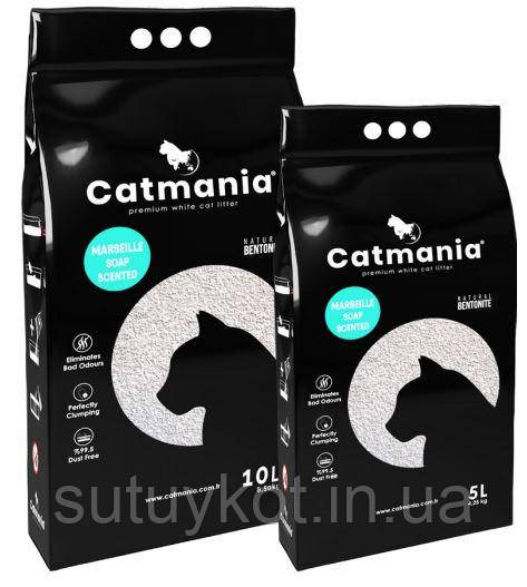 CATMANIA (Кет манія) наповнювач із білої глини з ароматом марсельського мила, 5 л, фото 1