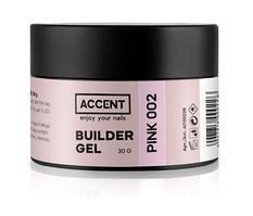 Моделювальний гель для нігтів Accent Builder Gel Pink 002 рожевий 30 г