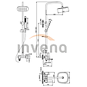 Душова система зі змішувачем для ванни/душу колір хром Invena Glamour AU-05-B01, фото 2